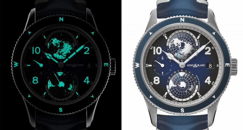 Watches & Wonders 2020 : toutes les nouveautés - Montblanc Geosphere 1858 : et maintenant, la version en titane à cadran bleu
