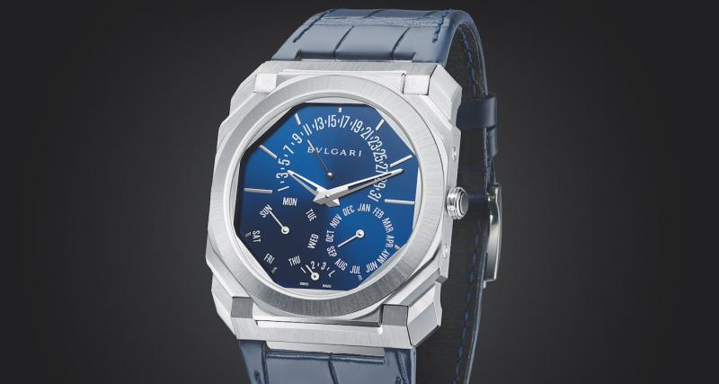 Bvlgari Octo Finissimo Calendrier Perpétuel : 5,80 mm pour un 7e record de finesse - Depuis 2014, Bvlgari a établi 7 records de finesse sur des pièces à grandes complications.