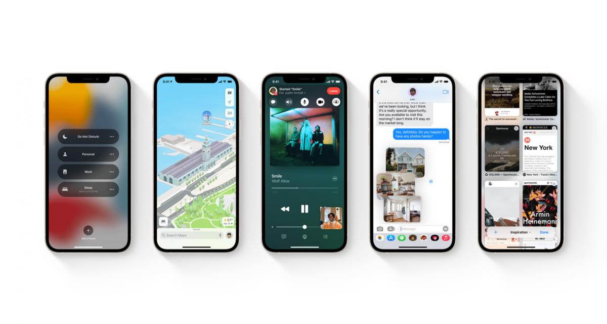 5 nouveautés sous iOS 15