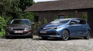 Essai comparatif Toyota Auris Hybrid vs Peugeot 308 HDi