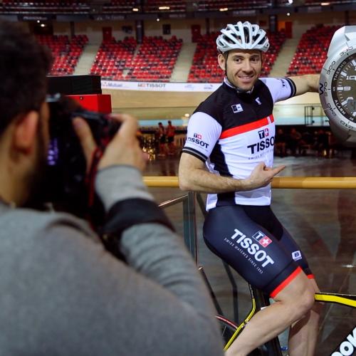 Shooting photos avec François Pervis au Vélodrome National